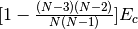 [1-\frac{(N-3)(N-2)}{N(N-1)}]E_c