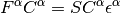 F^\alpha C^\alpha = S C^\alpha \epsilon^\alpha