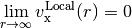 \lim_{r\rightarrow\infty} v_{\mathrm{x}}^{\mathrm{Local}} (r) = 0